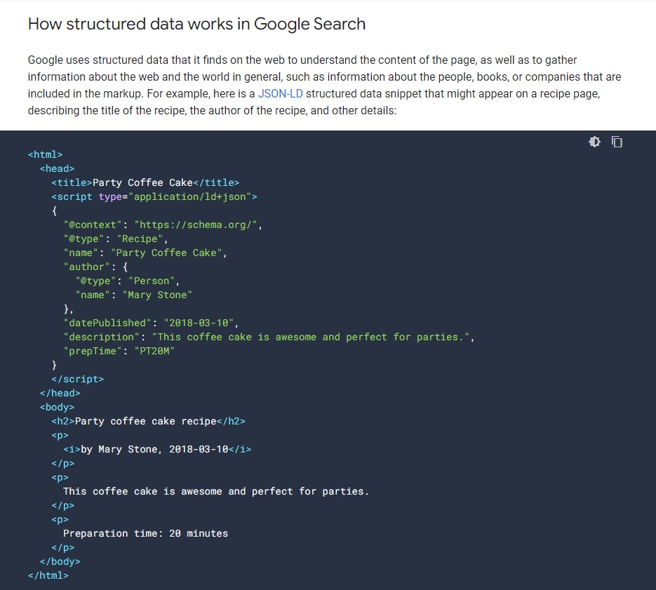 How structured data works in Google Search